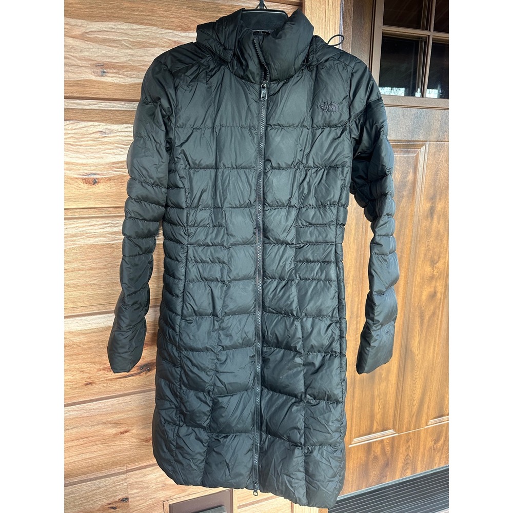 The North Face Women's 550 Long Black Down Fill Hooded Parka SZ Small